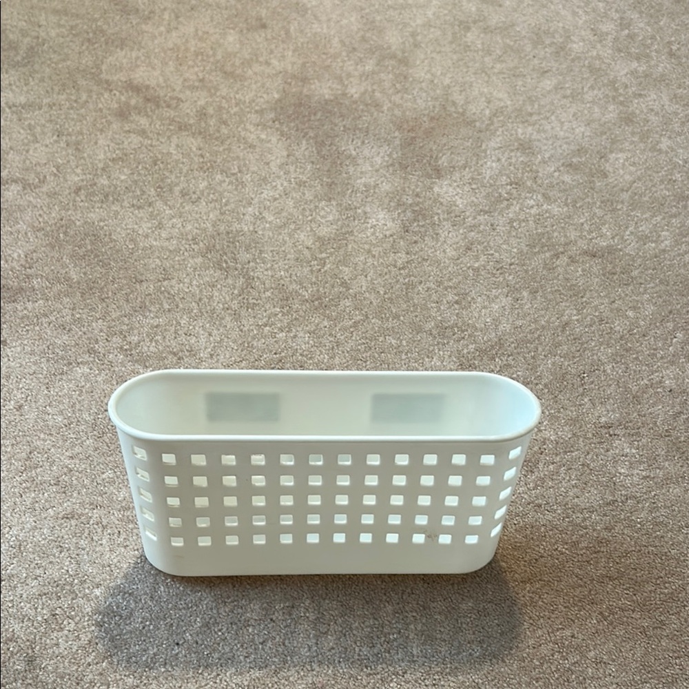 White Storage Basket with magnets for frig